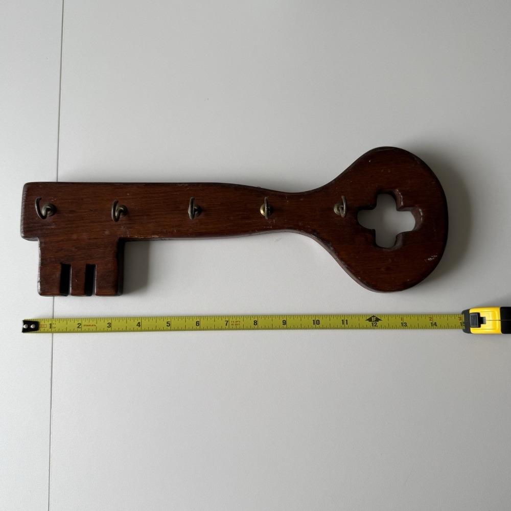 Wooden Key Hook Holder Cottage Core Country Farmhouse Wall Decor Vintage‎ Rustic